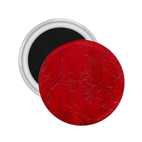 Leather Look & Skins Cracked Red Leather 2.25  Magnet from ArtsNow.com Front