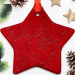 Leather Look & Skins Cracked Red Leather Ornament (Star)