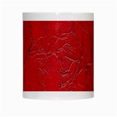 Leather Look & Skins Cracked Red Leather White Mug from ArtsNow.com Center