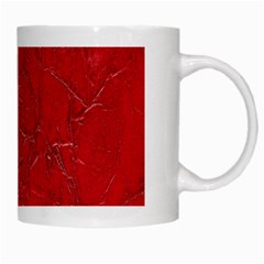 Leather Look & Skins Cracked Red Leather White Mug from ArtsNow.com Right