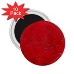 Leather Look & Skins Cracked Red Leather 2.25  Magnet (10 pack)