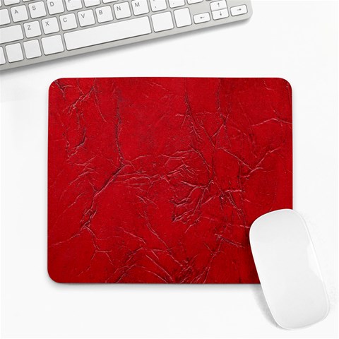 Leather Look & Skins Cracked Red Leather Large Mousepad from ArtsNow.com Front