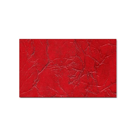 Leather Look & Skins Cracked Red Leather Sticker (Rectangular) from ArtsNow.com Front