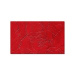 Leather Look & Skins Cracked Red Leather Sticker (Rectangular)