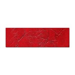 Leather Look & Skins Cracked Red Leather Sticker (Bumper)