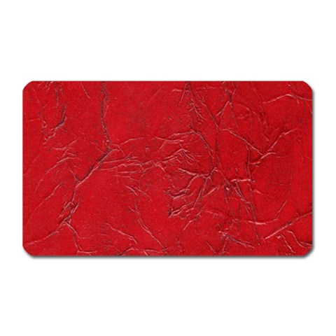 Leather Look & Skins Cracked Red Leather Magnet (Rectangular) from ArtsNow.com Front