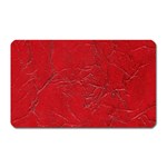 Leather Look & Skins Cracked Red Leather Magnet (Rectangular)