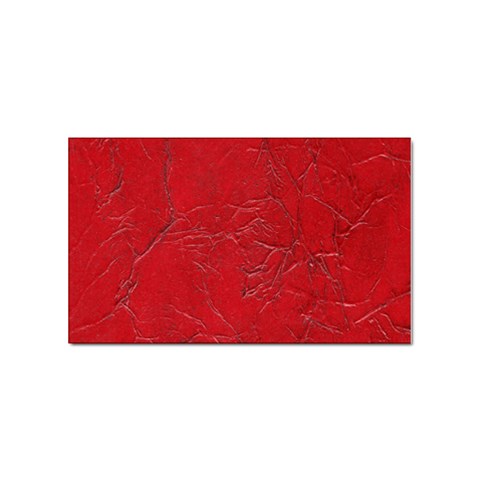 Leather Look & Skins Cracked Red Leather Sticker Rectangular (100 pack) from ArtsNow.com Front