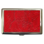 Leather Look & Skins Cracked Red Leather Cigarette Money Case