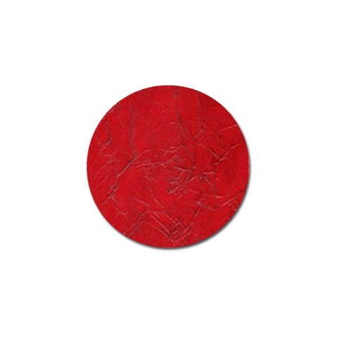 Leather Look & Skins Cracked Red Leather Golf Ball Marker from ArtsNow.com Front