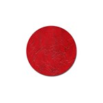 Leather Look & Skins Cracked Red Leather Golf Ball Marker