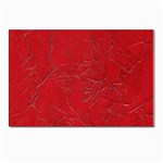 Leather Look & Skins Cracked Red Leather Postcard 4  x 6 