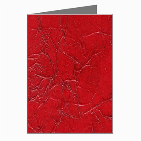 Leather Look & Skins Cracked Red Leather Greeting Card from ArtsNow.com Left