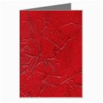 Leather Look & Skins Cracked Red Leather Greeting Card