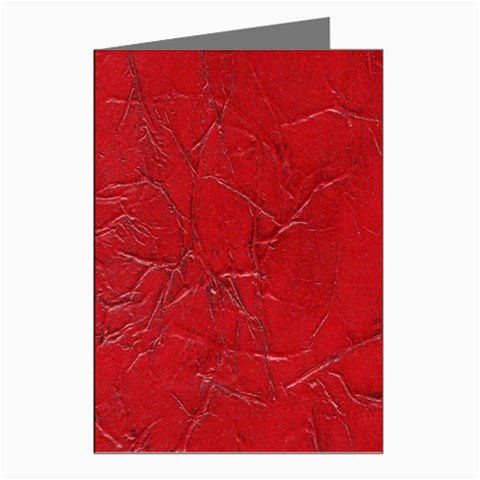 Leather Look & Skins Cracked Red Leather Greeting Cards (Pkg of 8) from ArtsNow.com Left