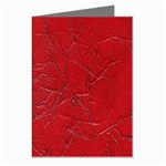 Leather Look & Skins Cracked Red Leather Greeting Cards (Pkg of 8)