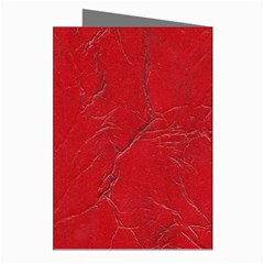 Leather Look & Skins Cracked Red Leather Greeting Cards (Pkg of 8) from ArtsNow.com Right