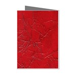 Leather Look & Skins Cracked Red Leather Mini Greeting Cards (Pkg of 8)