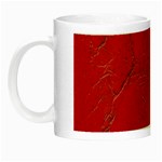 Leather Look & Skins Cracked Red Leather Night Luminous Mug