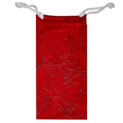 Leather Look & Skins Cracked Red Leather Jewelry Bag from ArtsNow.com Front