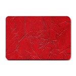 Leather Look & Skins Cracked Red Leather Small Doormat