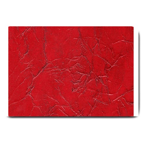 Leather Look & Skins Cracked Red Leather Large Doormat from ArtsNow.com 30 x20  Door Mat