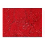 Leather Look & Skins Cracked Red Leather Large Doormat