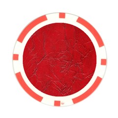 Leather Look & Skins Cracked Red Leather Poker Chip Card Guard from ArtsNow.com Back