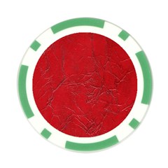 Leather Look & Skins Cracked Red Leather Poker Chip Card Guard from ArtsNow.com Back