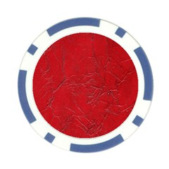 Leather Look & Skins Cracked Red Leather Poker Chip Card Guard from ArtsNow.com Back