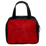 Leather Look & Skins Cracked Red Leather Classic Handbag (Two Sides)