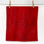 Leather Look & Skins Cracked Red Leather Face Towel