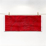 Leather Look & Skins Cracked Red Leather Hand Towel