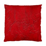 Leather Look & Skins Cracked Red Leather Cushion Case (One Side)