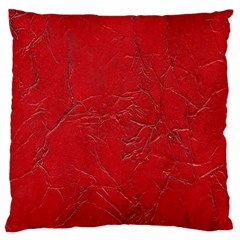 Leather Look & Skins Cracked Red Leather Large Cushion Case (Two Sides) from ArtsNow.com Front