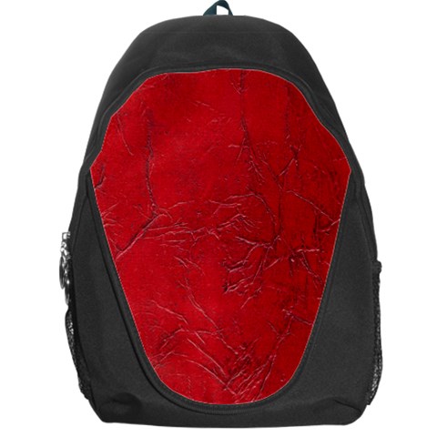 Leather Look & Skins Cracked Red Leather Backpack Bag from ArtsNow.com Front