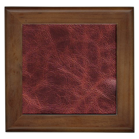 Leather Look & Skins Capri Brown Framed Tile from ArtsNow.com Front