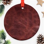 Leather Look & Skins Capri Brown Ornament (Round)