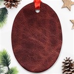 Leather Look & Skins Capri Brown Ornament (Oval)