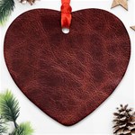 Leather Look & Skins Capri Brown Ornament (Heart)