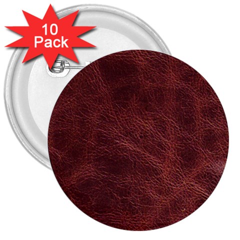 Leather Look & Skins Capri Brown 3  Button (10 pack) from ArtsNow.com Front