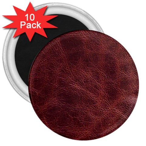 Leather Look & Skins Capri Brown 3  Magnet (10 pack) from ArtsNow.com Front