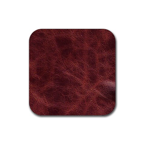 Leather Look & Skins Capri Brown Rubber Coaster (Square) from ArtsNow.com Front