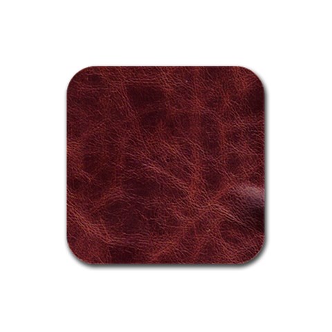 Leather Look & Skins Capri Brown Rubber Square Coaster (4 pack) from ArtsNow.com Front