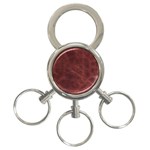 Leather Look & Skins Capri Brown 3-Ring Key Chain