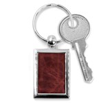 Leather Look & Skins Capri Brown Key Chain (Rectangle)