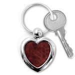 Leather Look & Skins Capri Brown Key Chain (Heart)