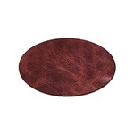 Leather Look & Skins Capri Brown Sticker (Oval)