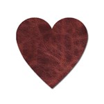 Leather Look & Skins Capri Brown Magnet (Heart)