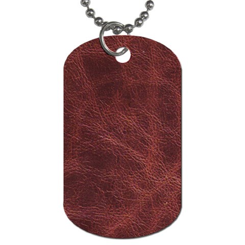 Leather Look & Skins Capri Brown Dog Tag (One Side) from ArtsNow.com Front